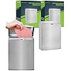 Alpine Sanitary Napkin Receptacle – 2 Pack Wall Mounted Tampon Holder for Bathroom Provides Clean & Odor-Free Restroom for Home, Office & Public Restrooms (Stainless Steel) 2 Pack