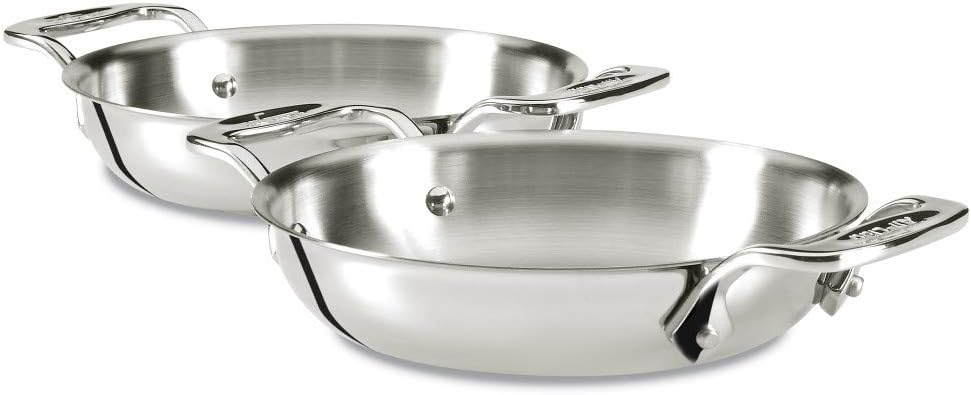 Specialty Stainless Steel Gratins 6 Inch Pots and Pans, Cookware Silver