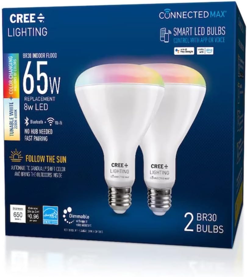 Connected Max 65W Dimmable Smart LED Light Bulb (2-Pack) - Image 2