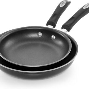 Classic Non-Stick 2 piece 8 inch and 10 inch Skillets (Black)