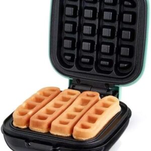 Mini Waffle Stick Maker 4 inch, Aqua