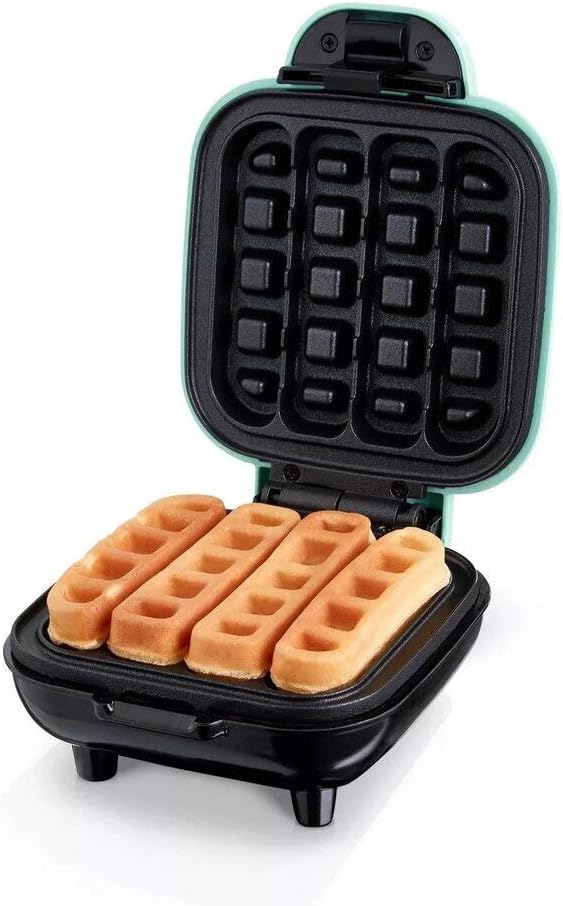Mini Waffle Stick Maker 4 inch, Aqua