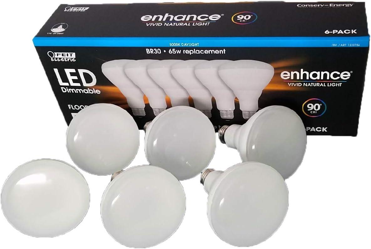 LED Dimmable Br30 65W Replacement 5000K 6-Pack - Image 2