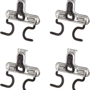 Fasttrack Wall Double S Hook 2 Handle Garage Storage Organizer Rack for Hand Tools (4 Pack)