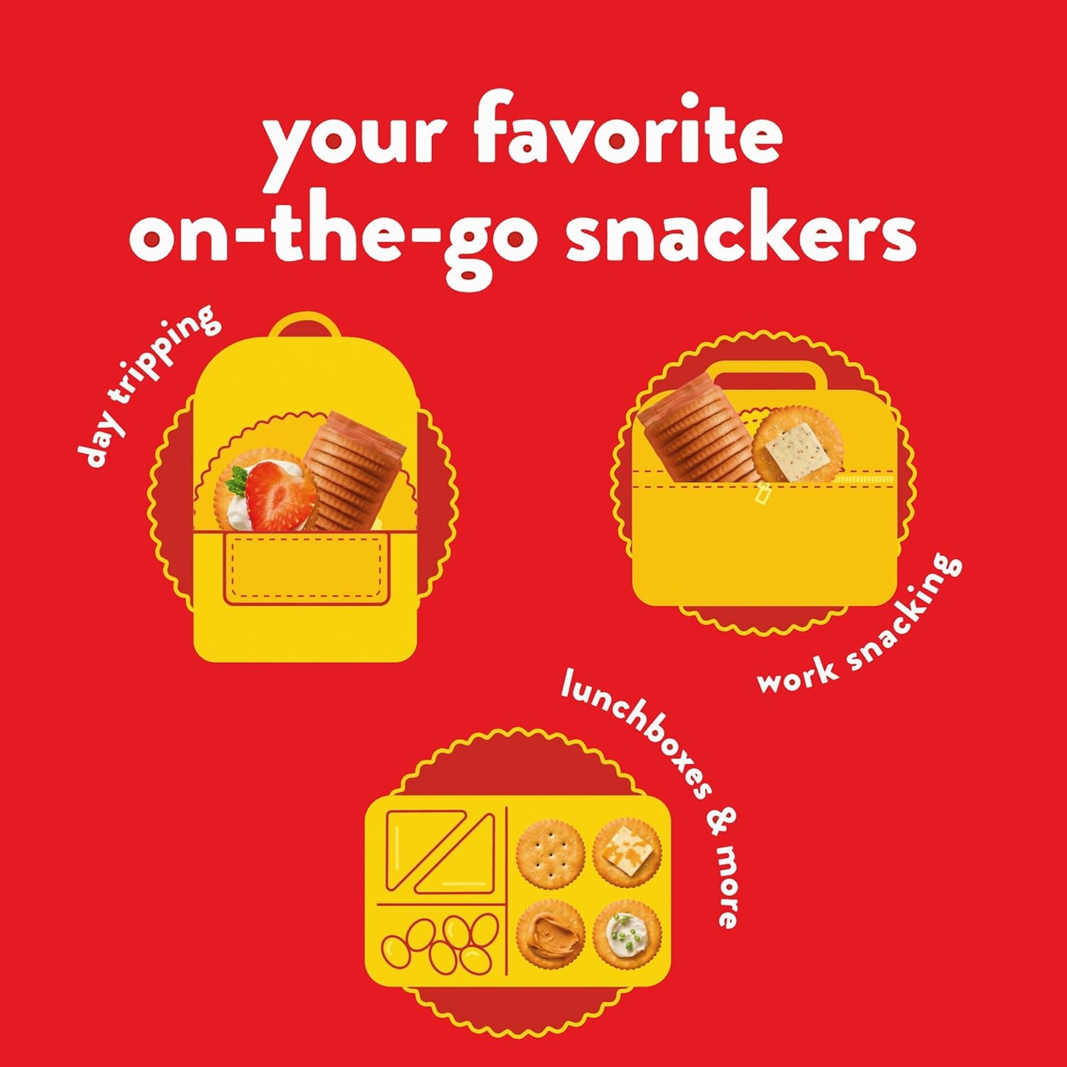 RITZ Fresh Stacks Original Crackers, Party Size, Travel Snacks, 23.7 oz (16 Multi Snack Packs) - Image 2