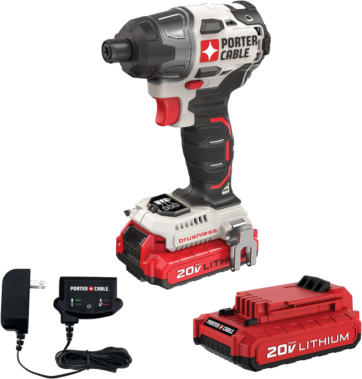 20V MAX Impact Driver Kit, 1/4 Inch, 2,700 RPM, Battery and Charger Included (PCCK647LB)