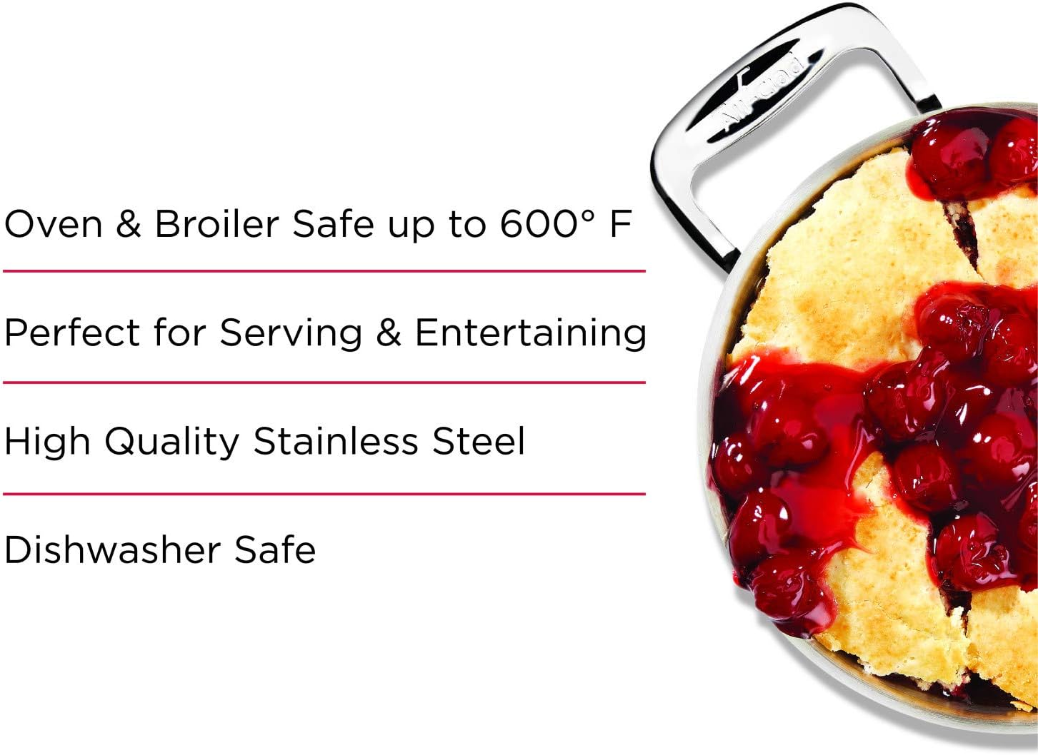 Specialty Stainless Steel Gratins 6 Inch Pots and Pans, Cookware Silver - Image 3