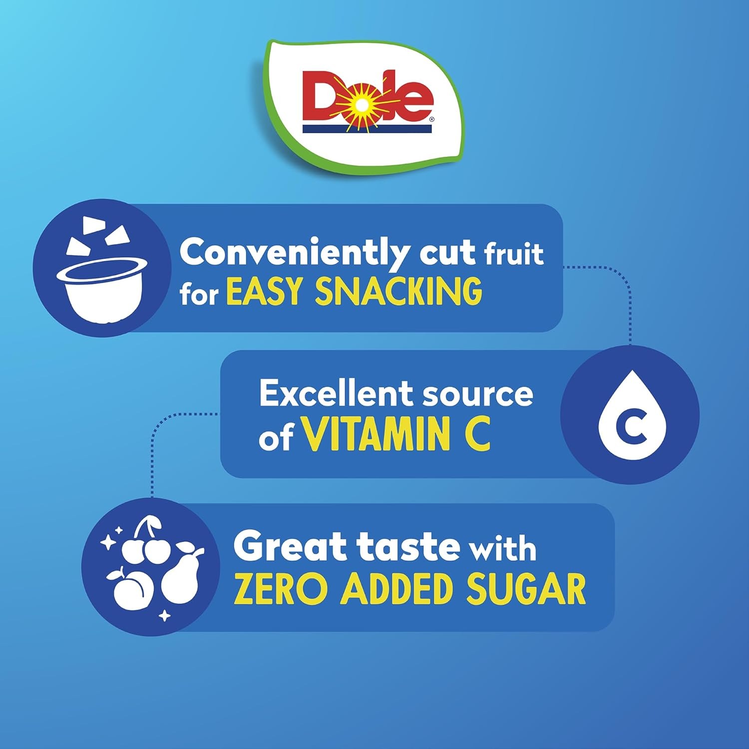 Dole Diced Peaches, Mandarin Oranges, and Cherry Mixed Fruit with No Sugar Added Variety Pack - Dole Fruit Bowls Snacks - 4 oz Bowls - 12 Pack - Image 5