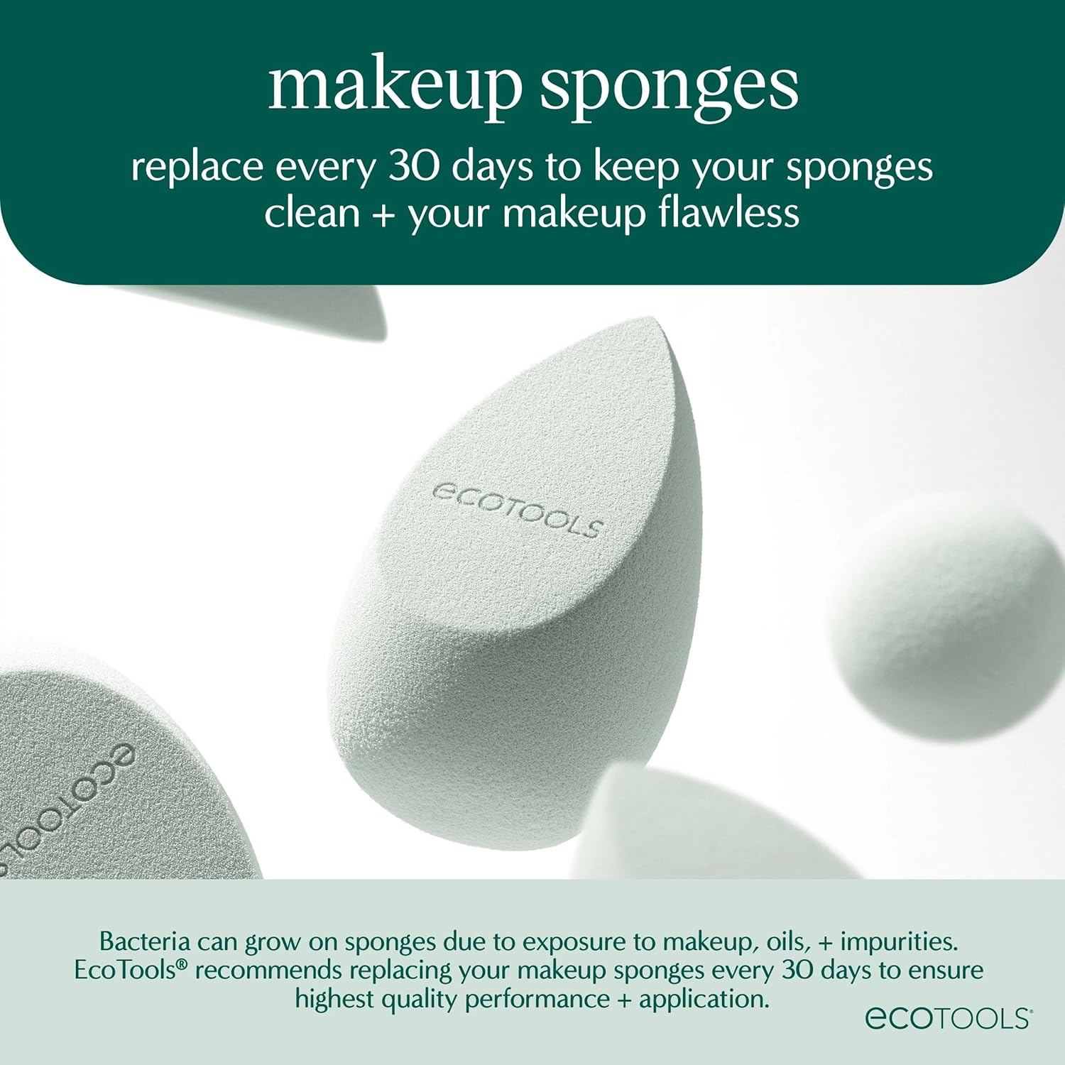 EcoTools Blurring Blender Makeup Sponge, Makeup Blending Sponge For Blurred Skin, For Liquid & Cream Foundation, Cloud Coverage Memory Foam, Eco Friendly, Latex Free, Cruelty-Free & Vegan 1 Count - Image 10