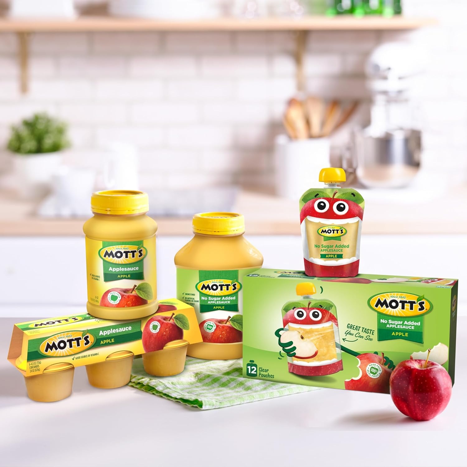 Mott's Applesauce, 4 Oz Cups, 18 Count, No Artificial Flavors, Good Source Of Vitamin C, Nutritious Option For The Whole Family - Image 2