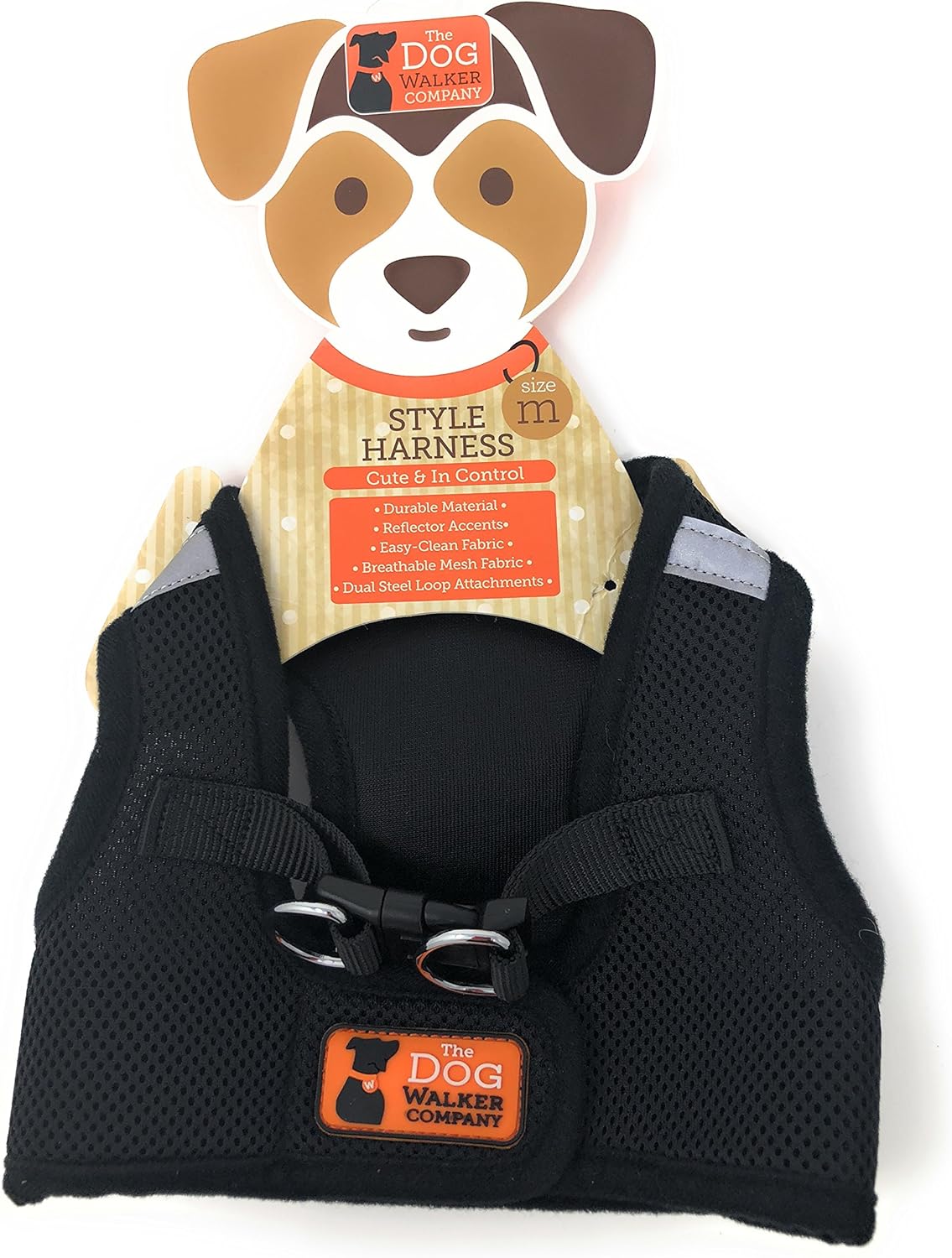Medium Style Reflective Harness ~ Black