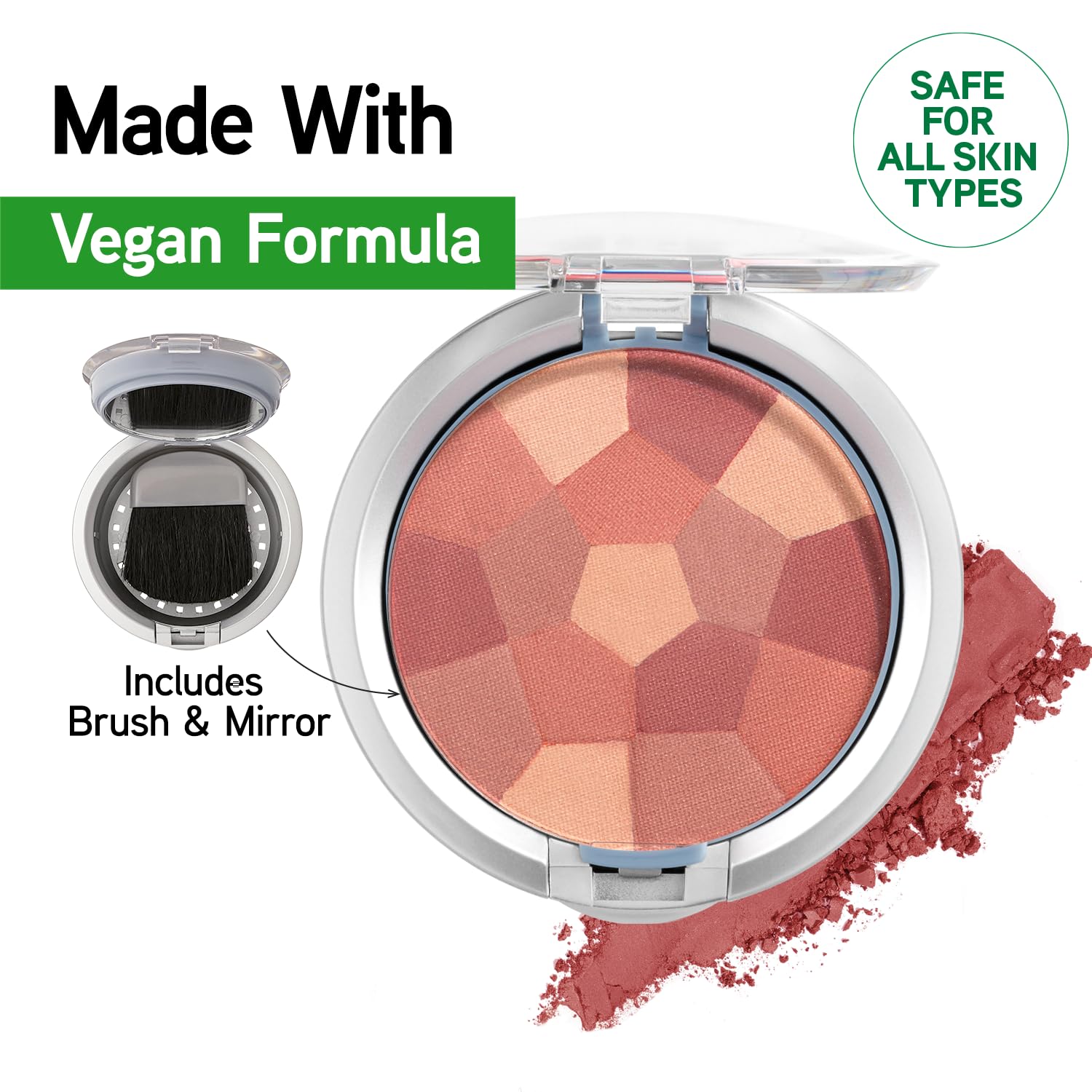 Physicians Formula Powder Palette Multi-Colored Blush Powder Blushing Rose, Dermatologist Tested - Image 5