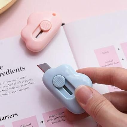 WOIWO 3PCS Mini Cloud Portable Box Cutter Cute Paper Cutter Cutting Paper Blade Office School Supplies Stationery Gift - Image 4