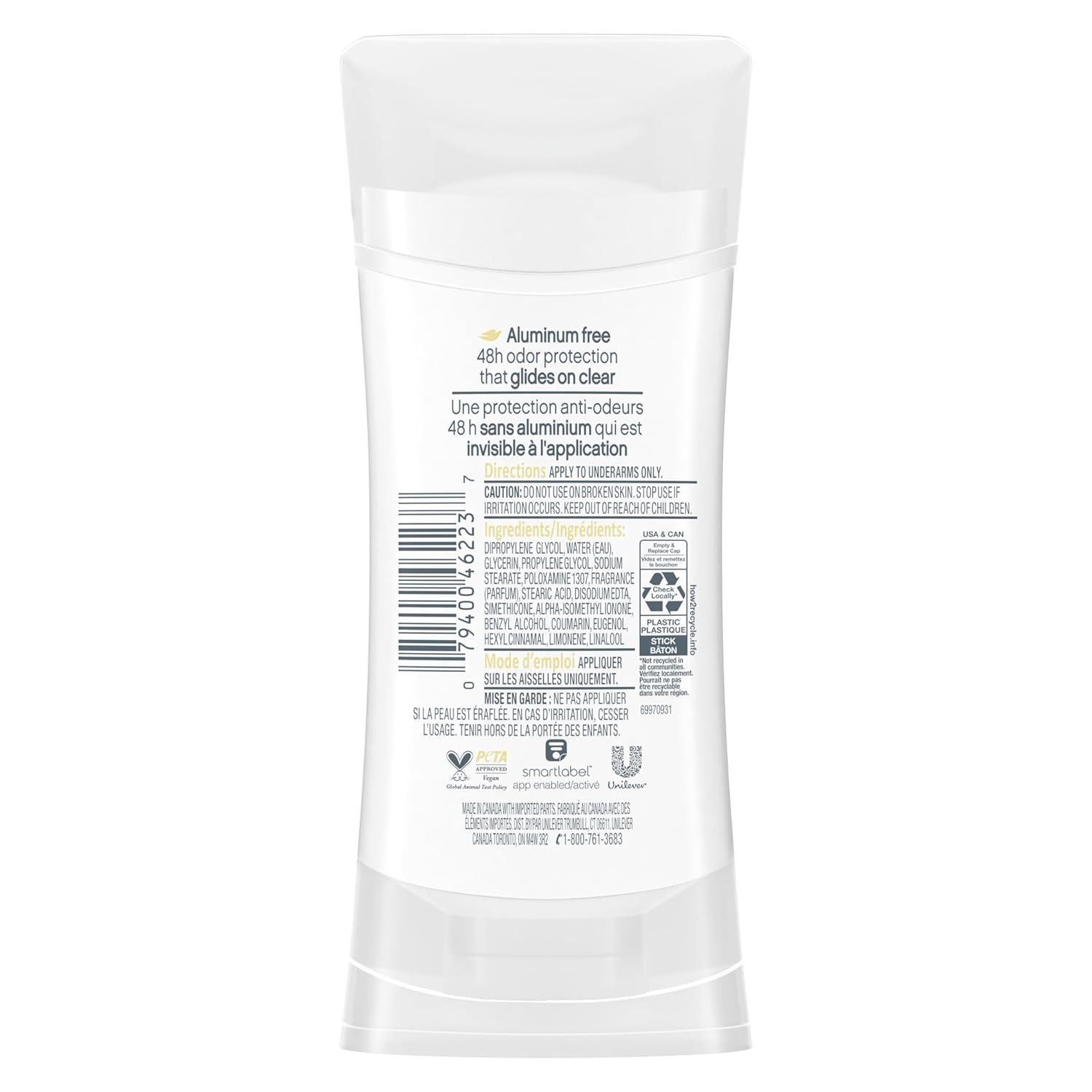 Dove Aluminum Free Deodorant for Women 24-Hour Odor Protection, Coconut and Pink Jasmine, 7.8 Oz, 3 Count - Image 7